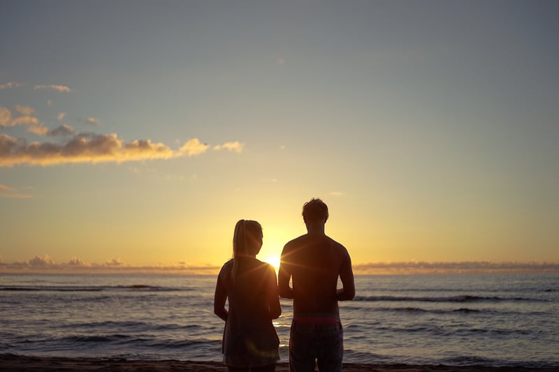 Couple at sunrise